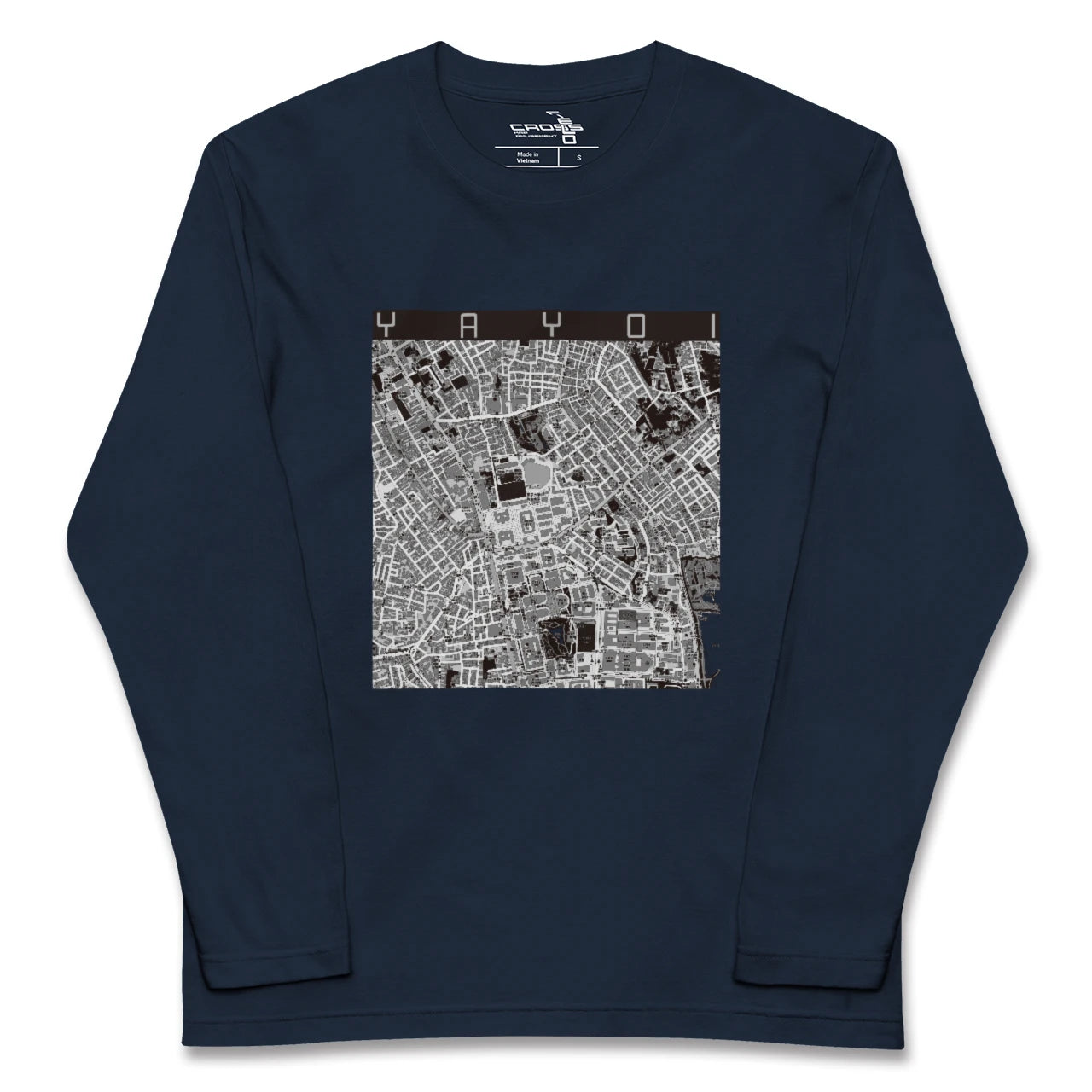 【弥生(東京都)】地図柄ロングスリーブTシャツ
