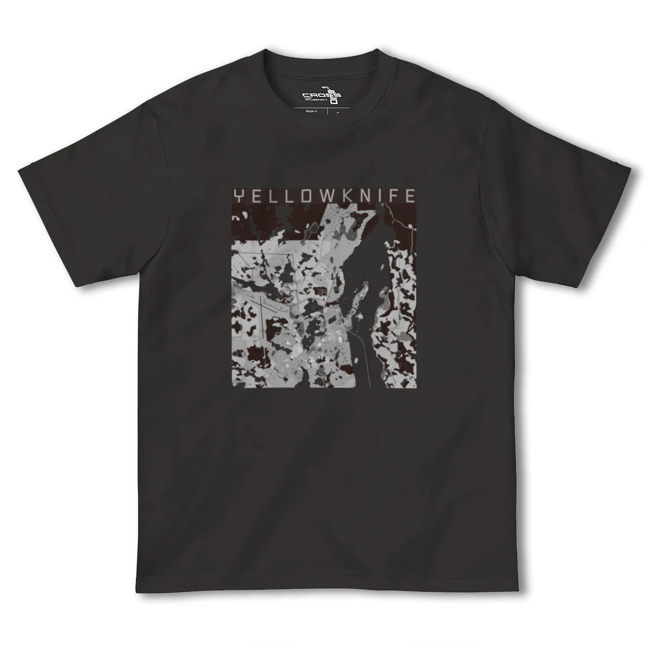 【イエローナイフ(カナダ)】地図柄ヘビーウェイトTシャツ