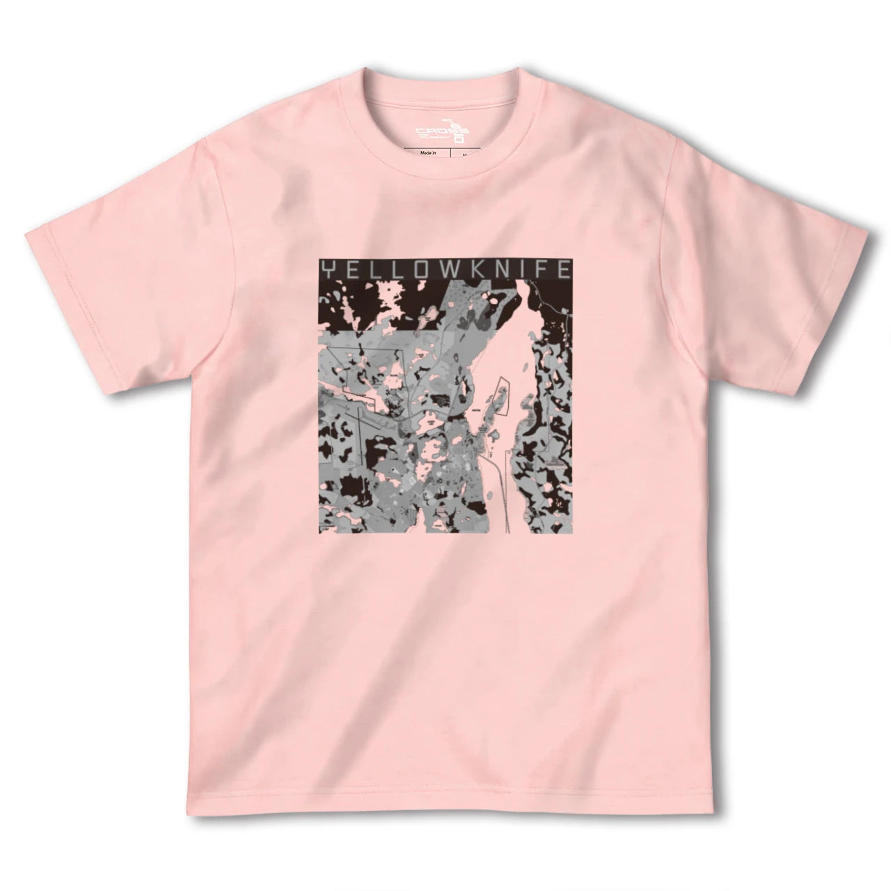【イエローナイフ(カナダ)】地図柄ヘビーウェイトTシャツ