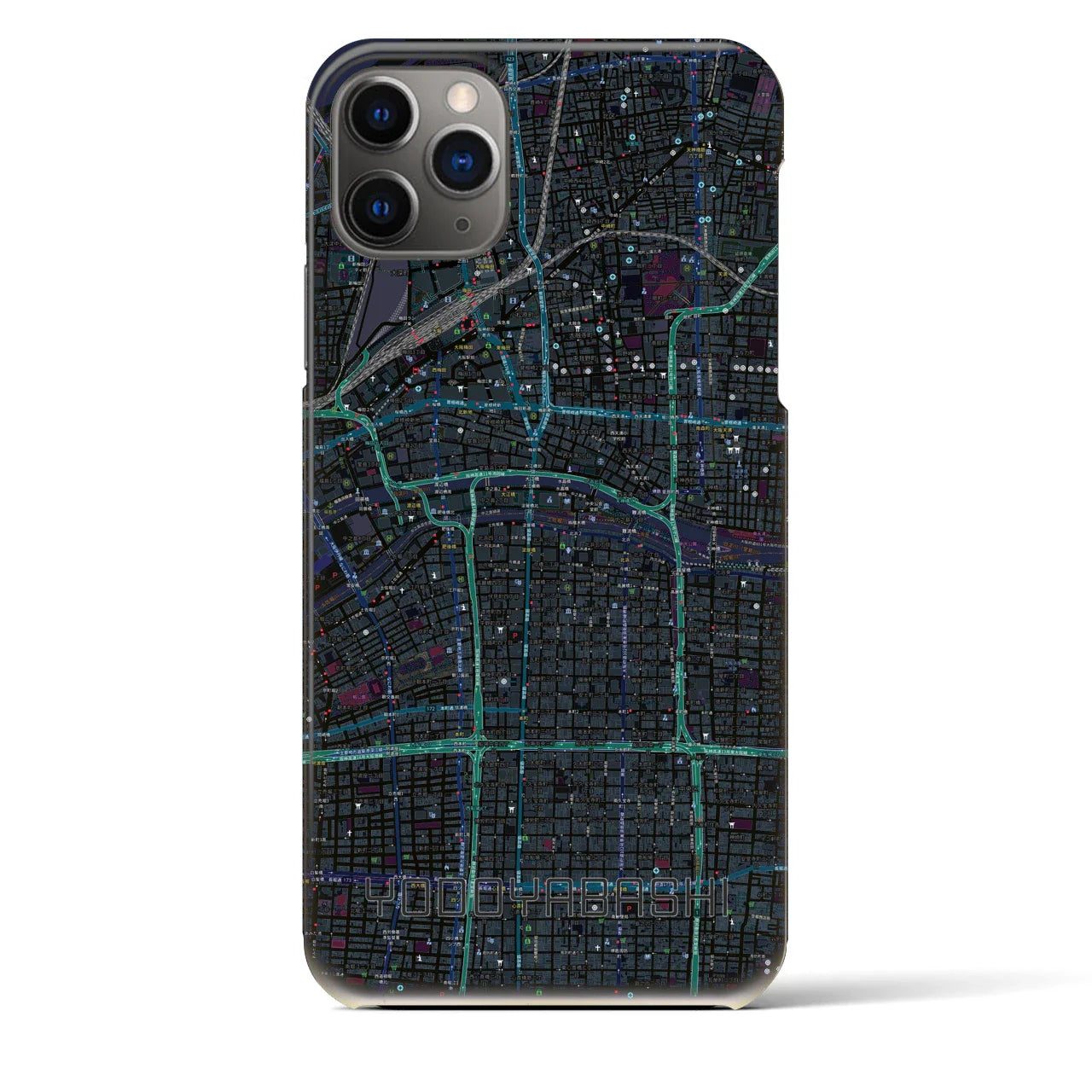 【淀屋橋(大阪府)】地図柄iPhoneケース(バックカバータイプ)
