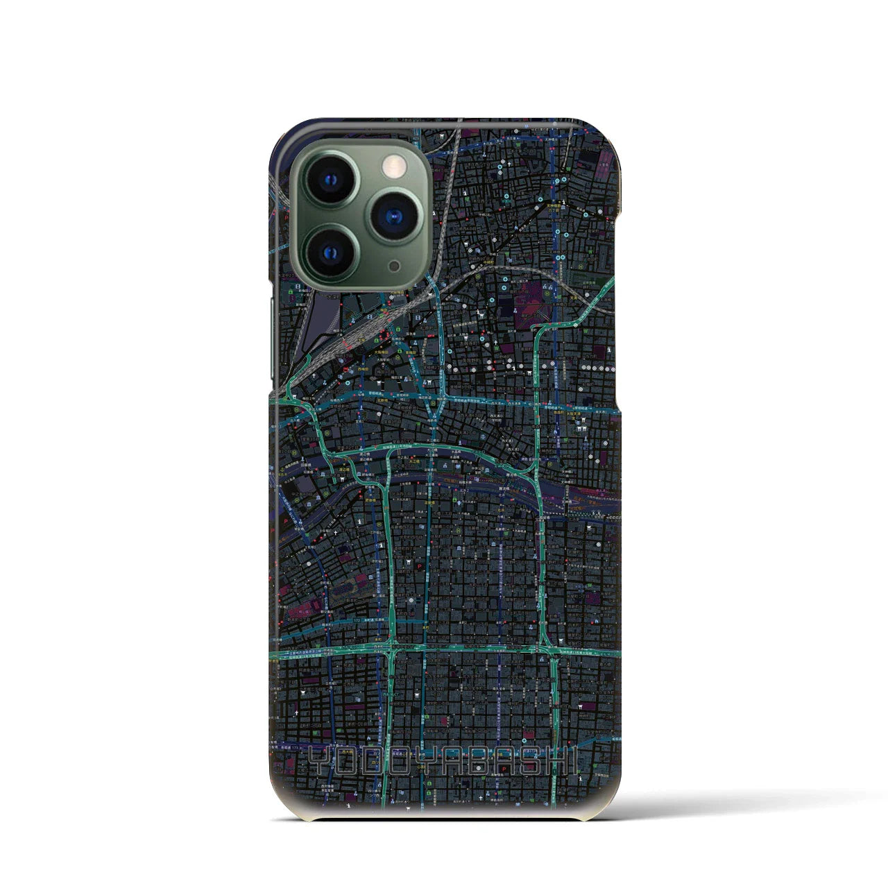 【淀屋橋(大阪府)】地図柄iPhoneケース(バックカバータイプ)