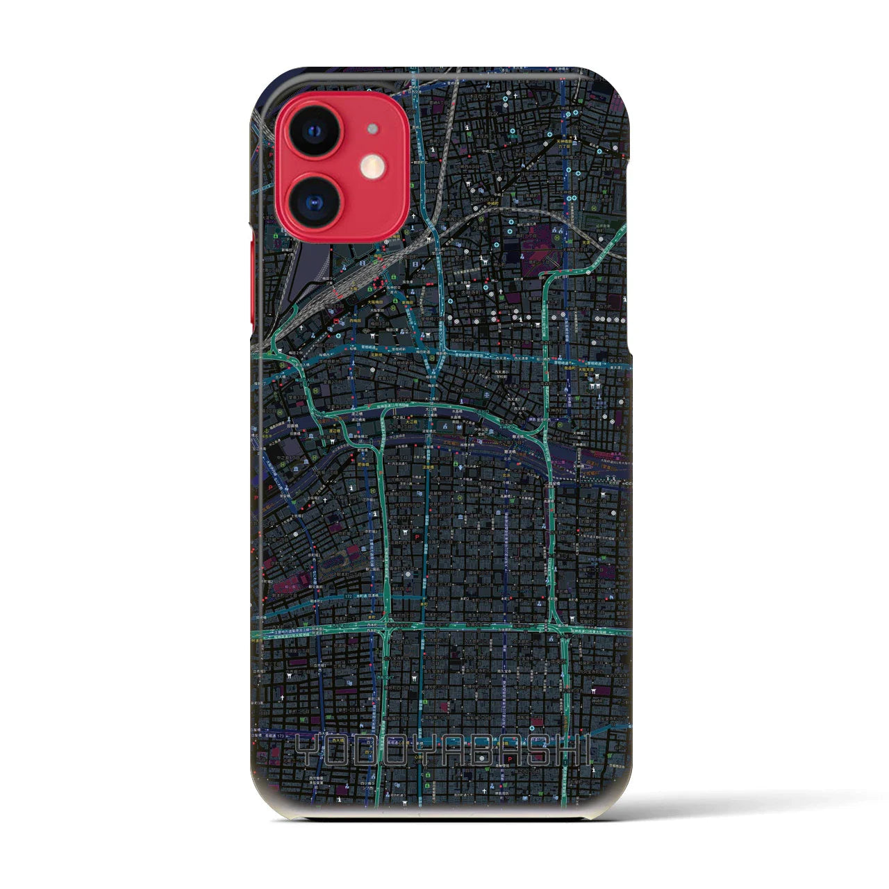 【淀屋橋(大阪府)】地図柄iPhoneケース(バックカバータイプ)