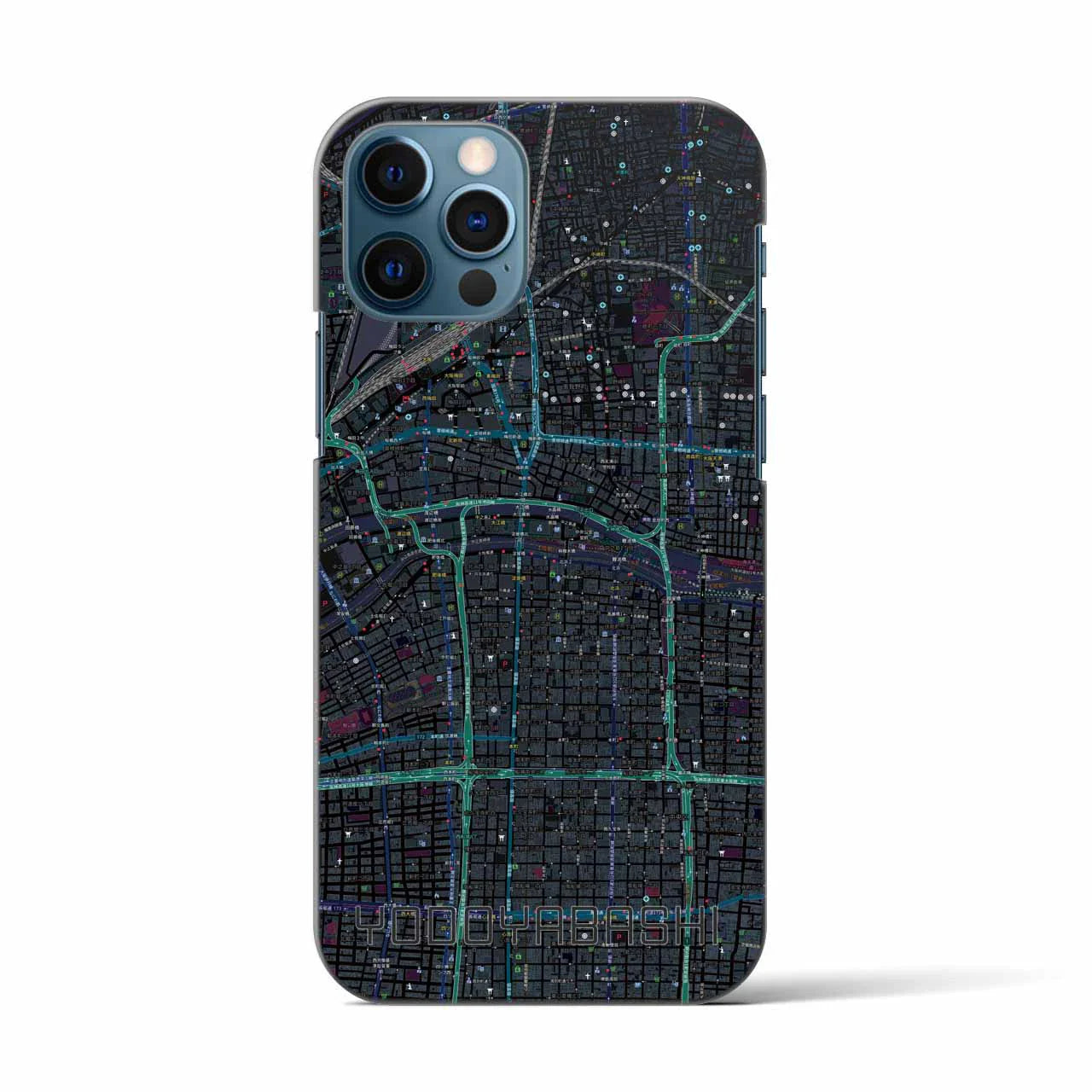 【淀屋橋(大阪府)】地図柄iPhoneケース(バックカバータイプ)