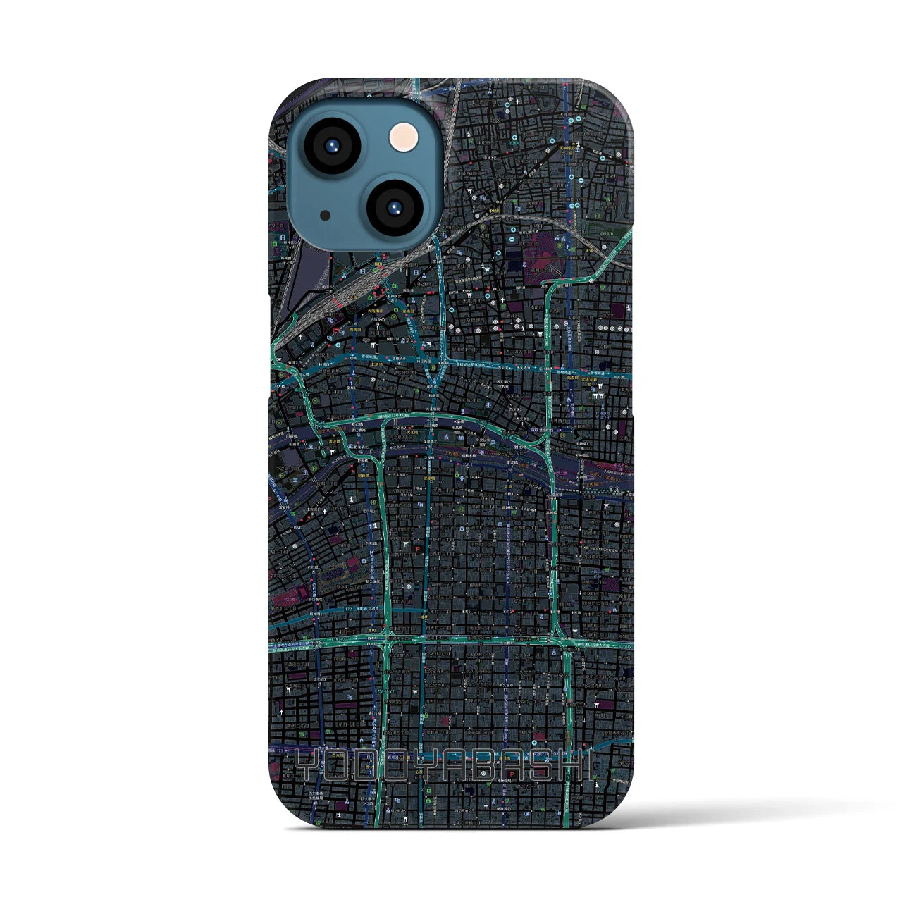 【淀屋橋(大阪府)】地図柄iPhoneケース(バックカバータイプ)