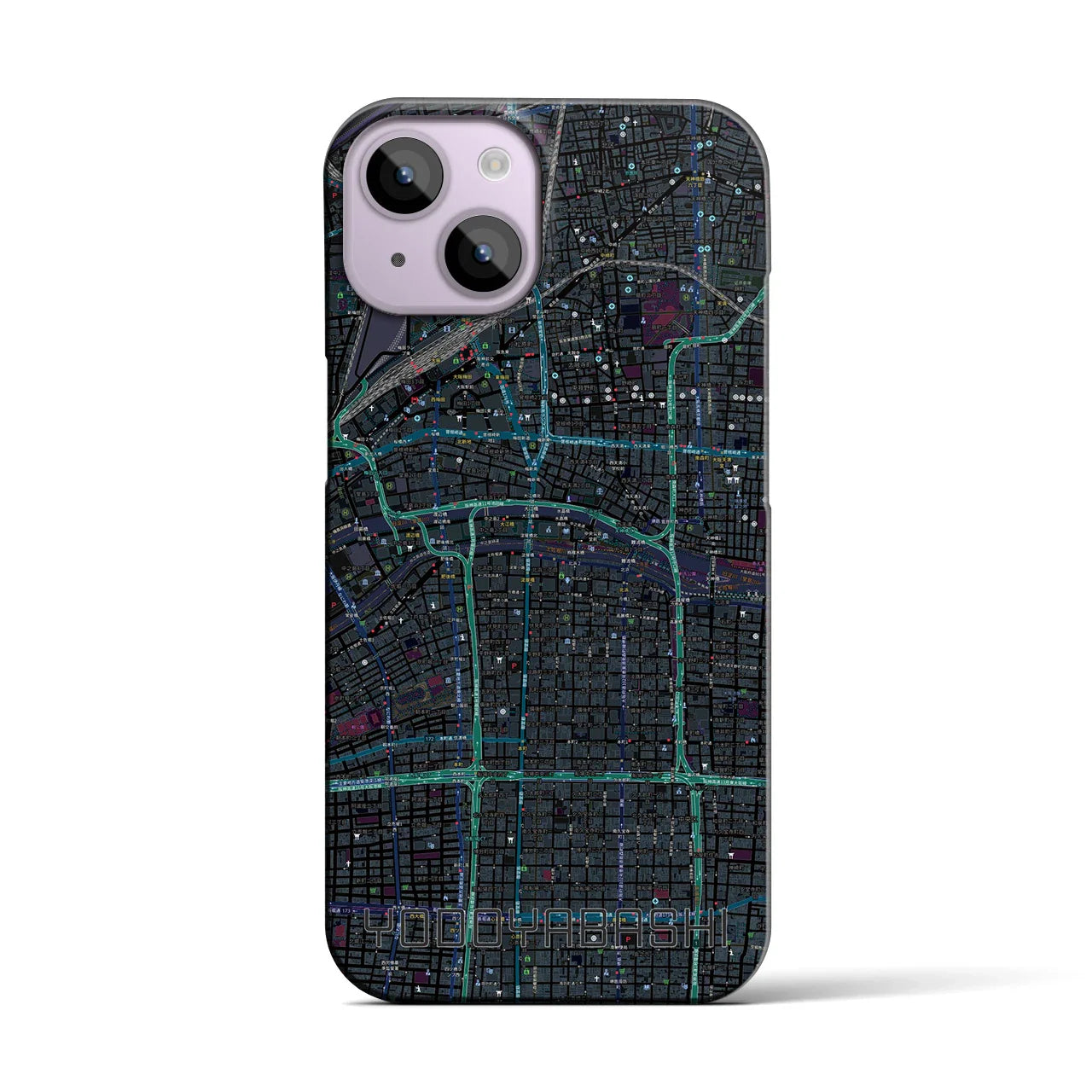 【淀屋橋(大阪府)】地図柄iPhoneケース(バックカバータイプ)