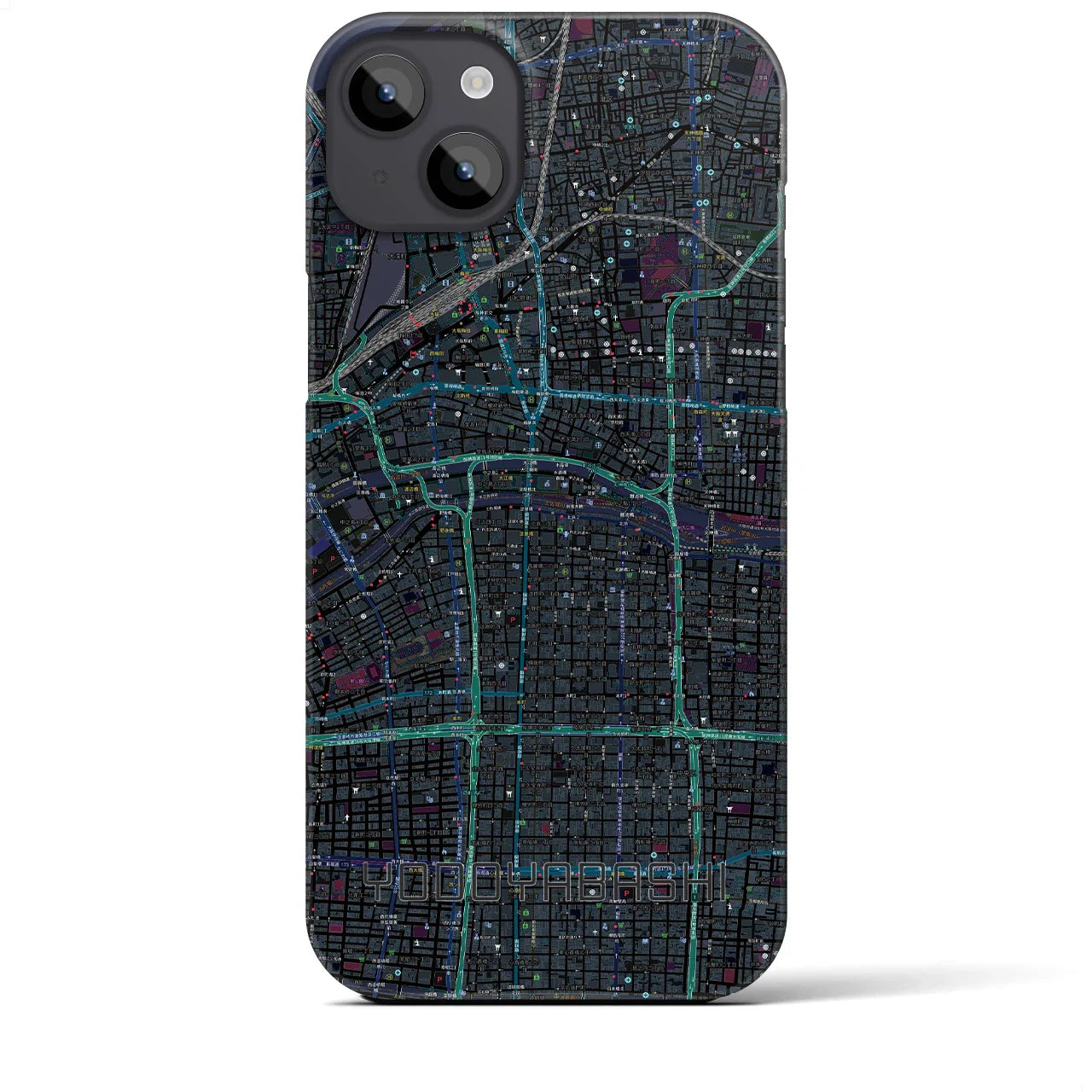 【淀屋橋(大阪府)】地図柄iPhoneケース(バックカバータイプ)