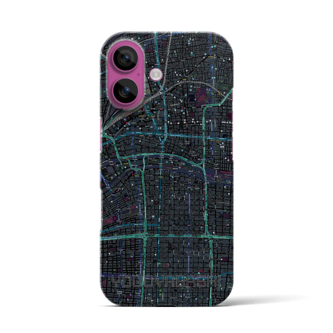 【淀屋橋(大阪府)】地図柄iPhoneケース(バックカバータイプ)