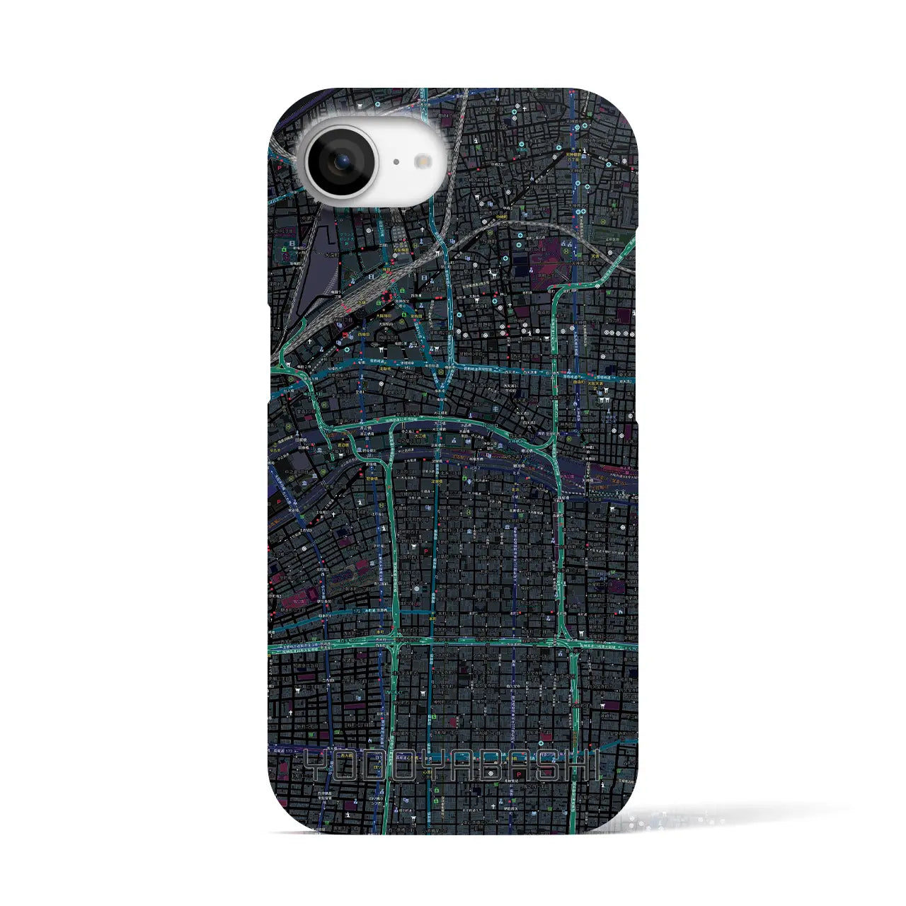 【淀屋橋(大阪府)】地図柄iPhoneケース(バックカバータイプ)