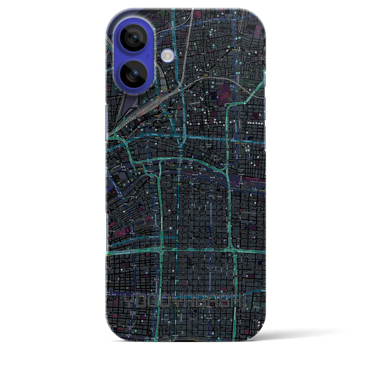 【淀屋橋(大阪府)】地図柄iPhoneケース(バックカバータイプ)