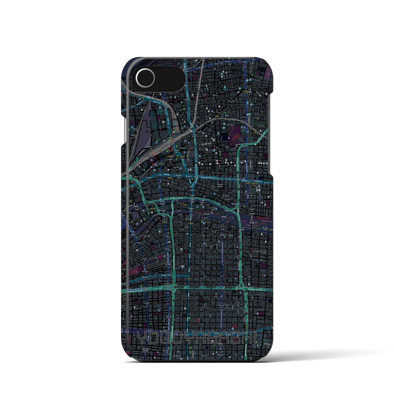 【淀屋橋(大阪府)】地図柄iPhoneケース(バックカバータイプ)