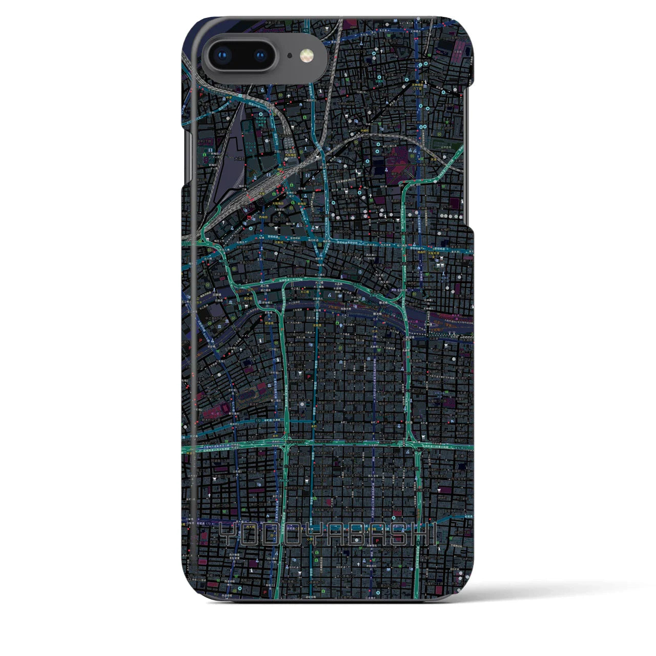 【淀屋橋(大阪府)】地図柄iPhoneケース(バックカバータイプ)