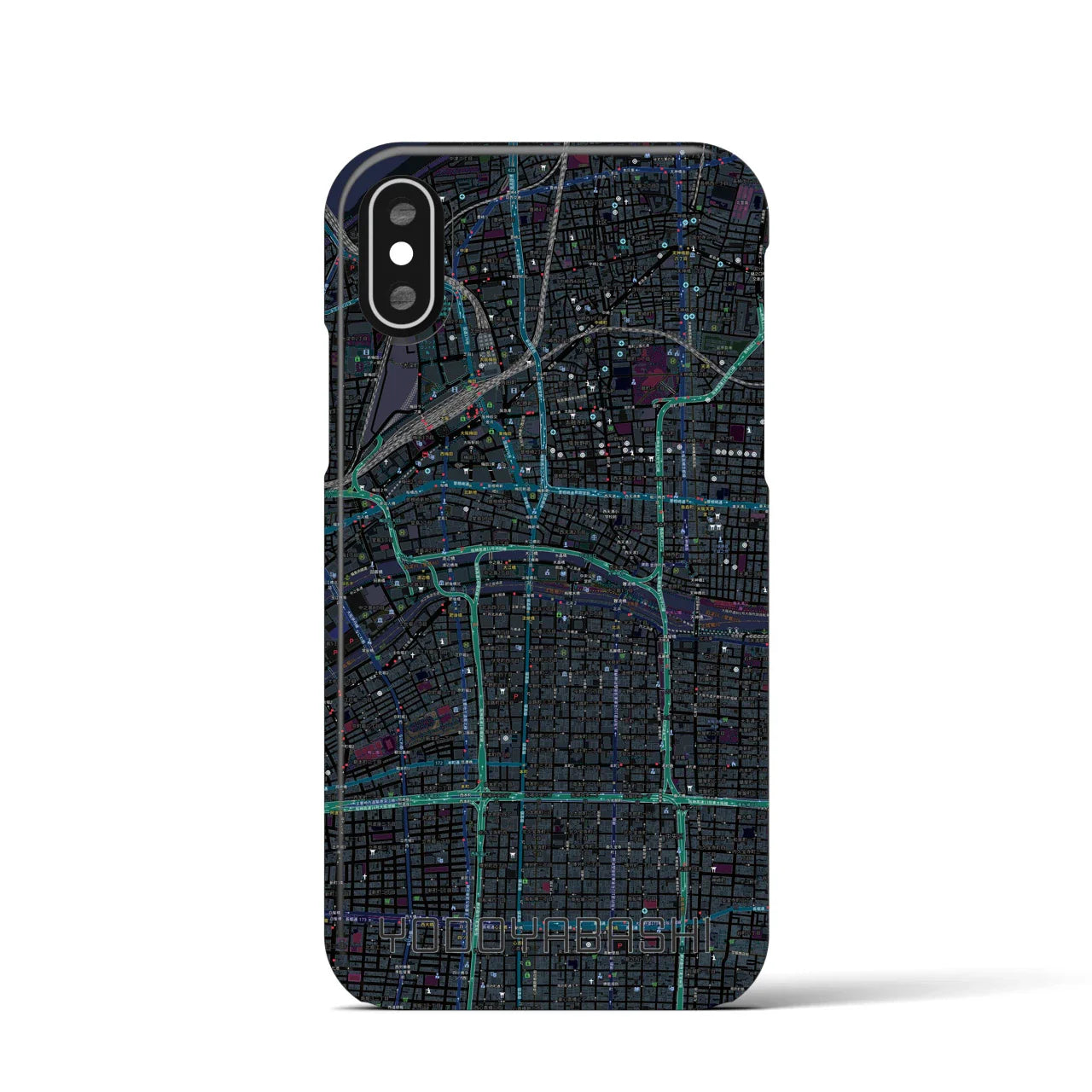 【淀屋橋(大阪府)】地図柄iPhoneケース(バックカバータイプ)