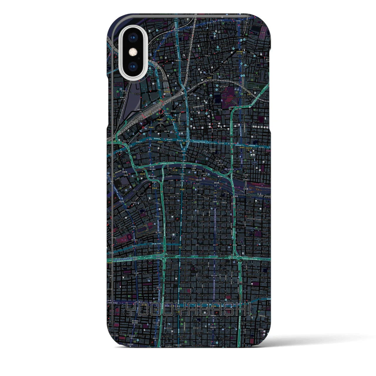 【淀屋橋(大阪府)】地図柄iPhoneケース(バックカバータイプ)