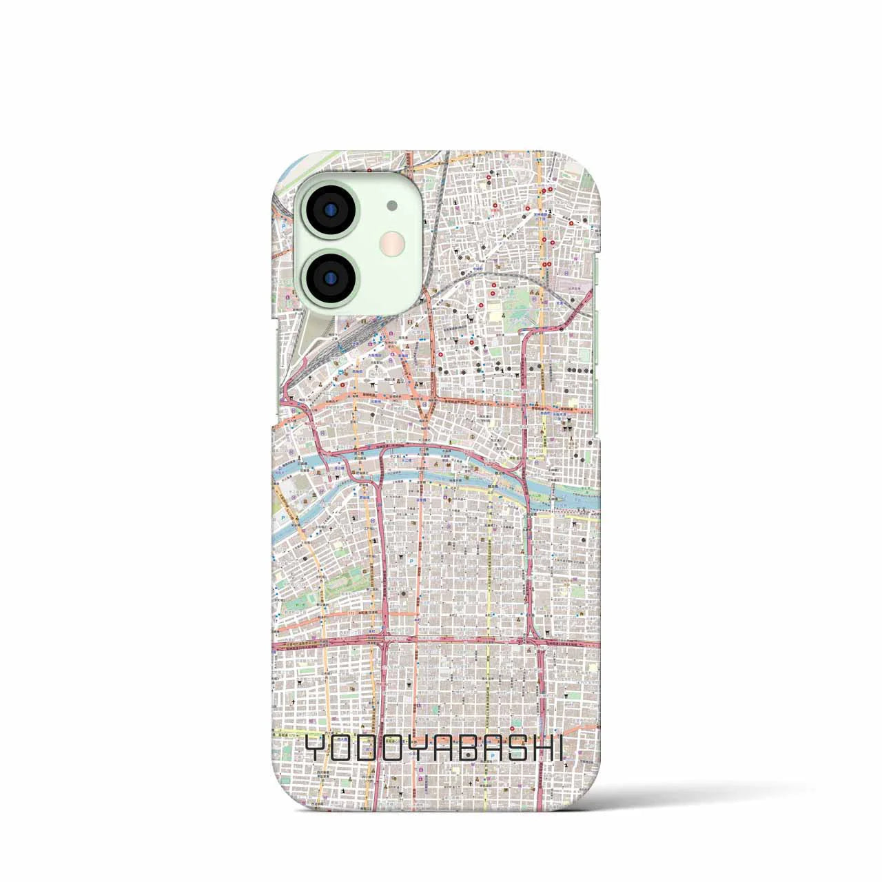【淀屋橋(大阪府)】地図柄iPhoneケース(バックカバータイプ)