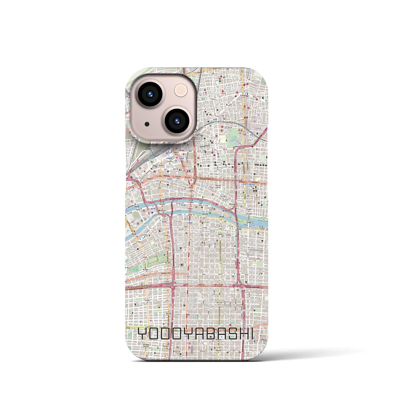 【淀屋橋(大阪府)】地図柄iPhoneケース(バックカバータイプ)