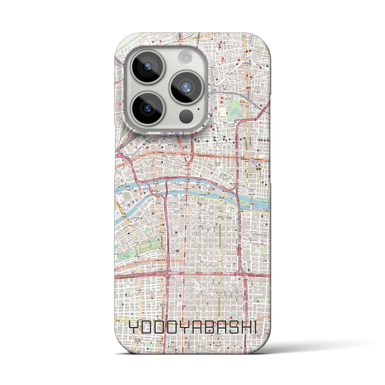 【淀屋橋(大阪府)】地図柄iPhoneケース(バックカバータイプ)