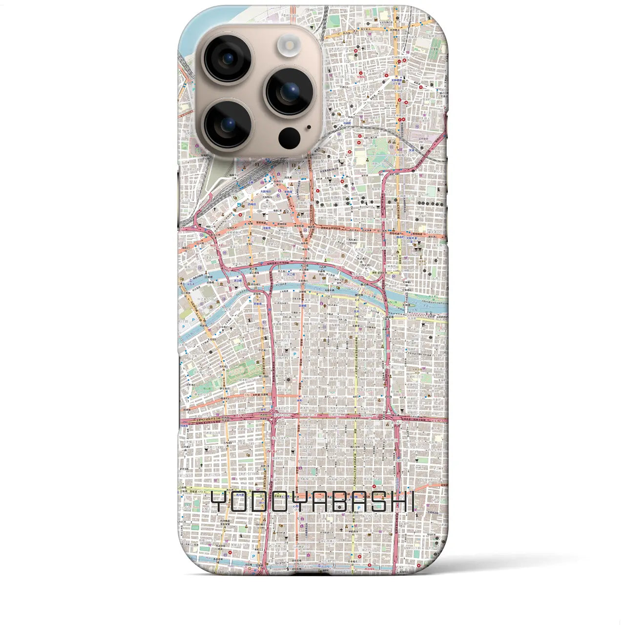 【淀屋橋(大阪府)】地図柄iPhoneケース(バックカバータイプ)