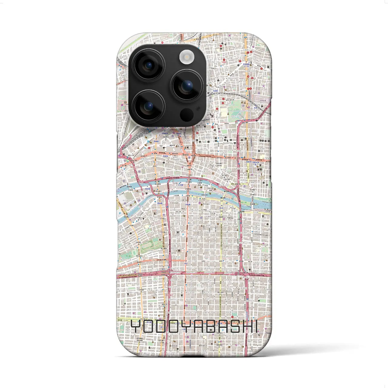 【淀屋橋(大阪府)】地図柄iPhoneケース(バックカバータイプ)