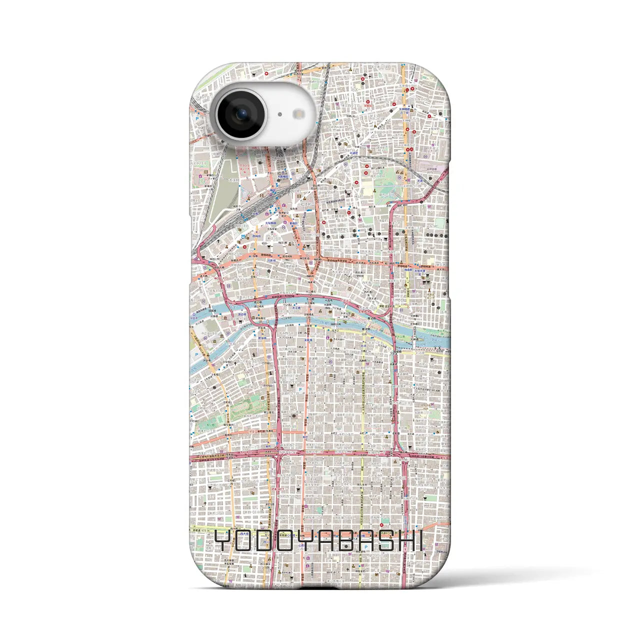 【淀屋橋(大阪府)】地図柄iPhoneケース(バックカバータイプ)