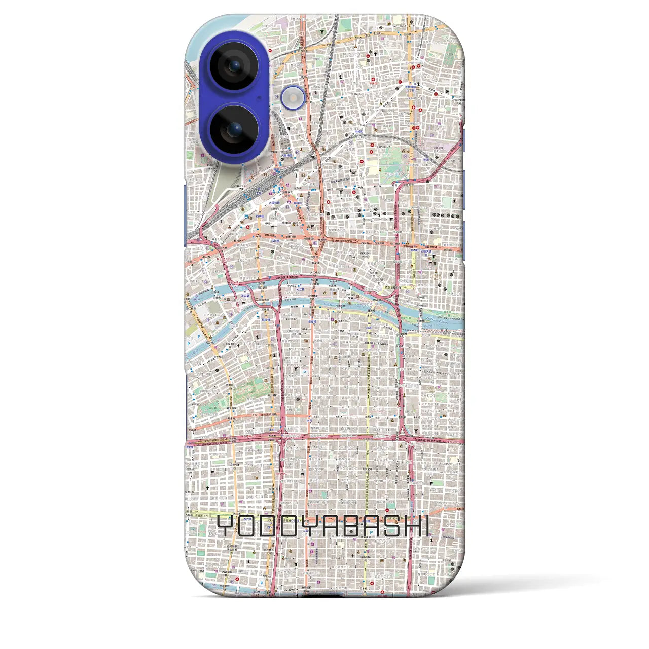 【淀屋橋(大阪府)】地図柄iPhoneケース(バックカバータイプ)ナチュラル・iPhone 16 Pro Max 用