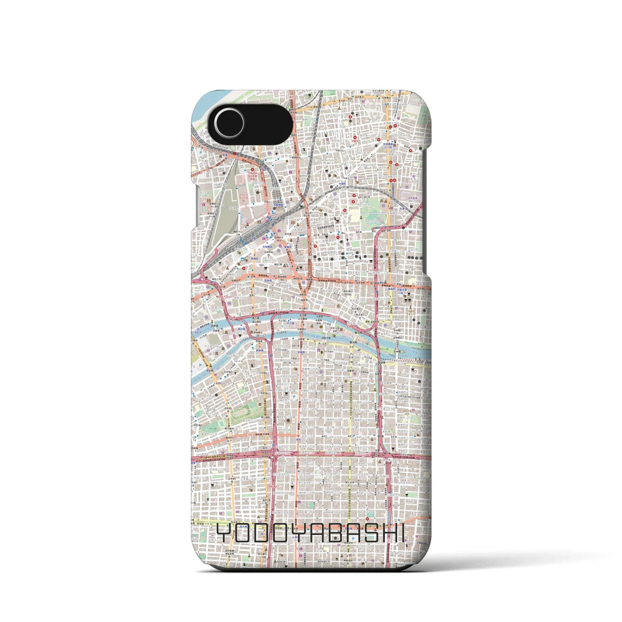 【淀屋橋(大阪府)】地図柄iPhoneケース(バックカバータイプ)
