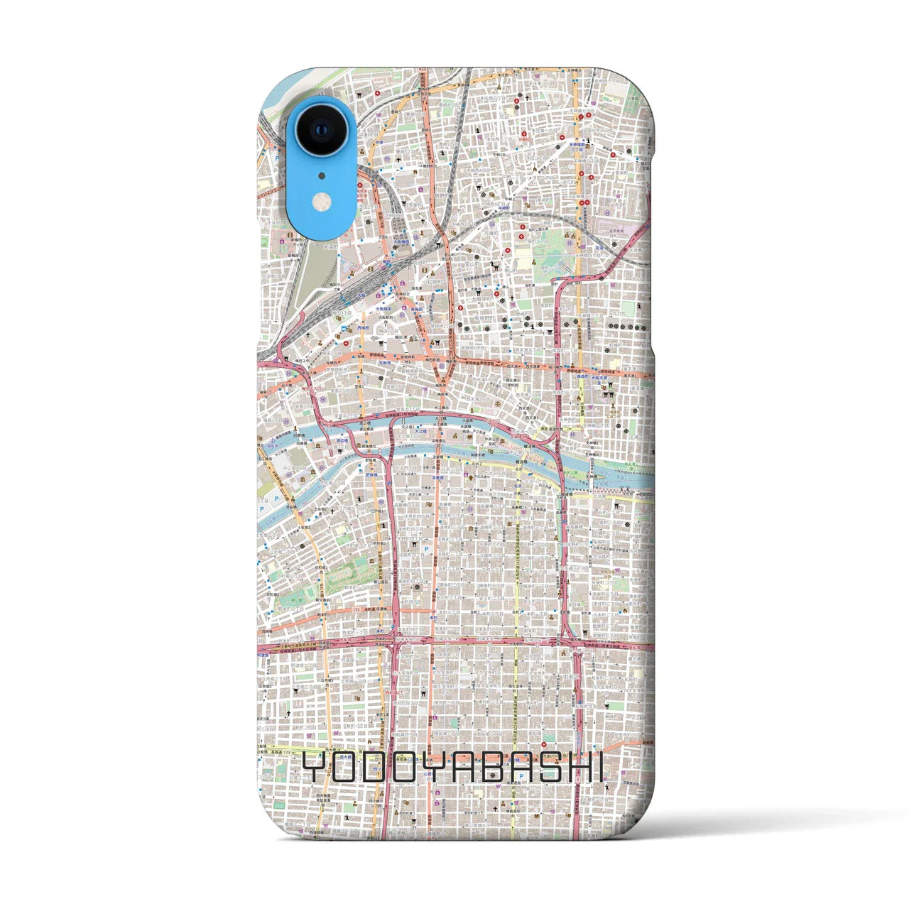 【淀屋橋(大阪府)】地図柄iPhoneケース(バックカバータイプ)