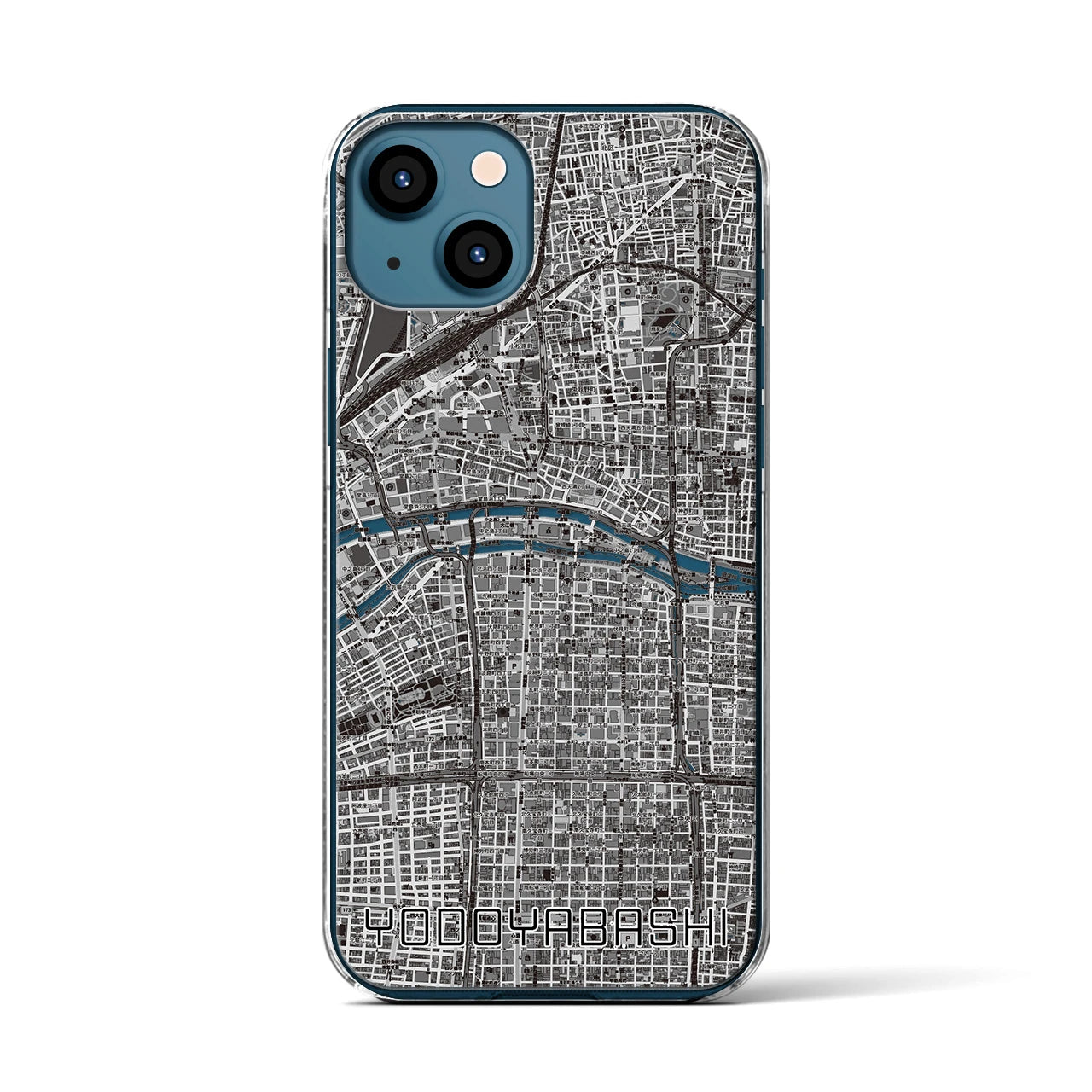 【淀屋橋(大阪府)】地図柄iPhoneケース(クリアタイプ)