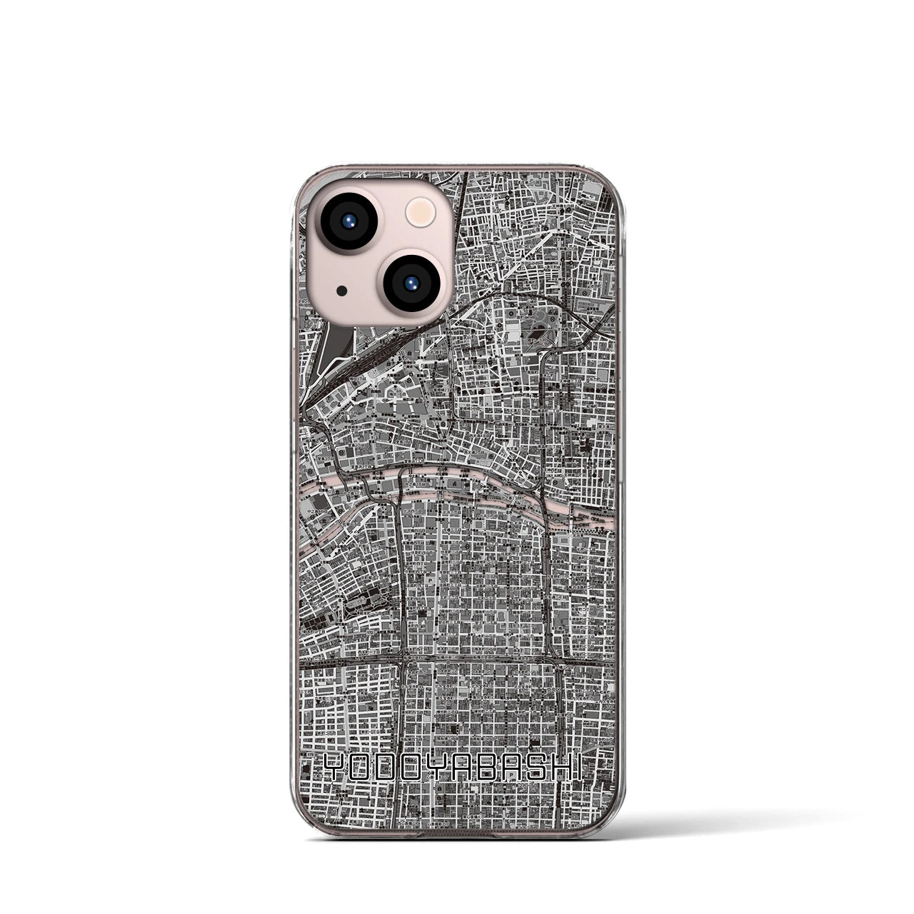 【淀屋橋(大阪府)】地図柄iPhoneケース(クリアタイプ)