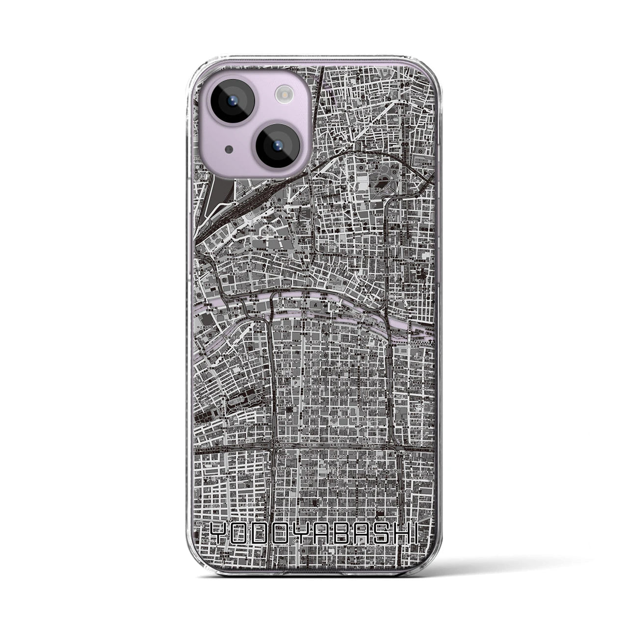 【淀屋橋(大阪府)】地図柄iPhoneケース(クリアタイプ)