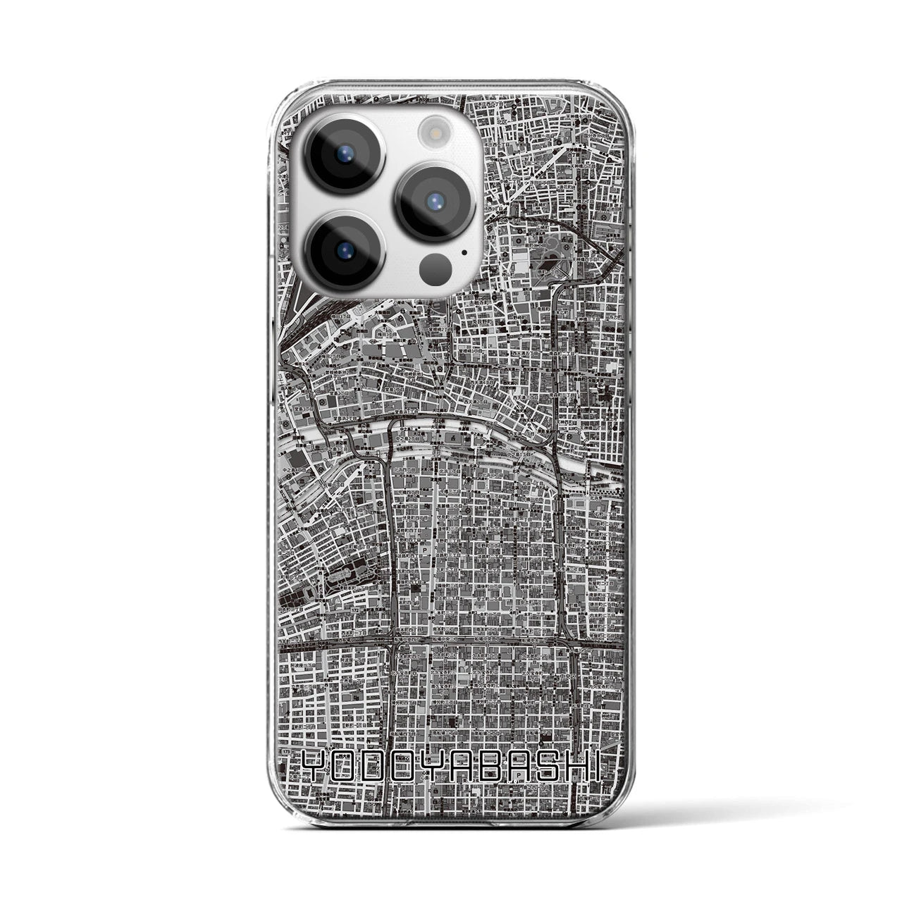 【淀屋橋(大阪府)】地図柄iPhoneケース(クリアタイプ)