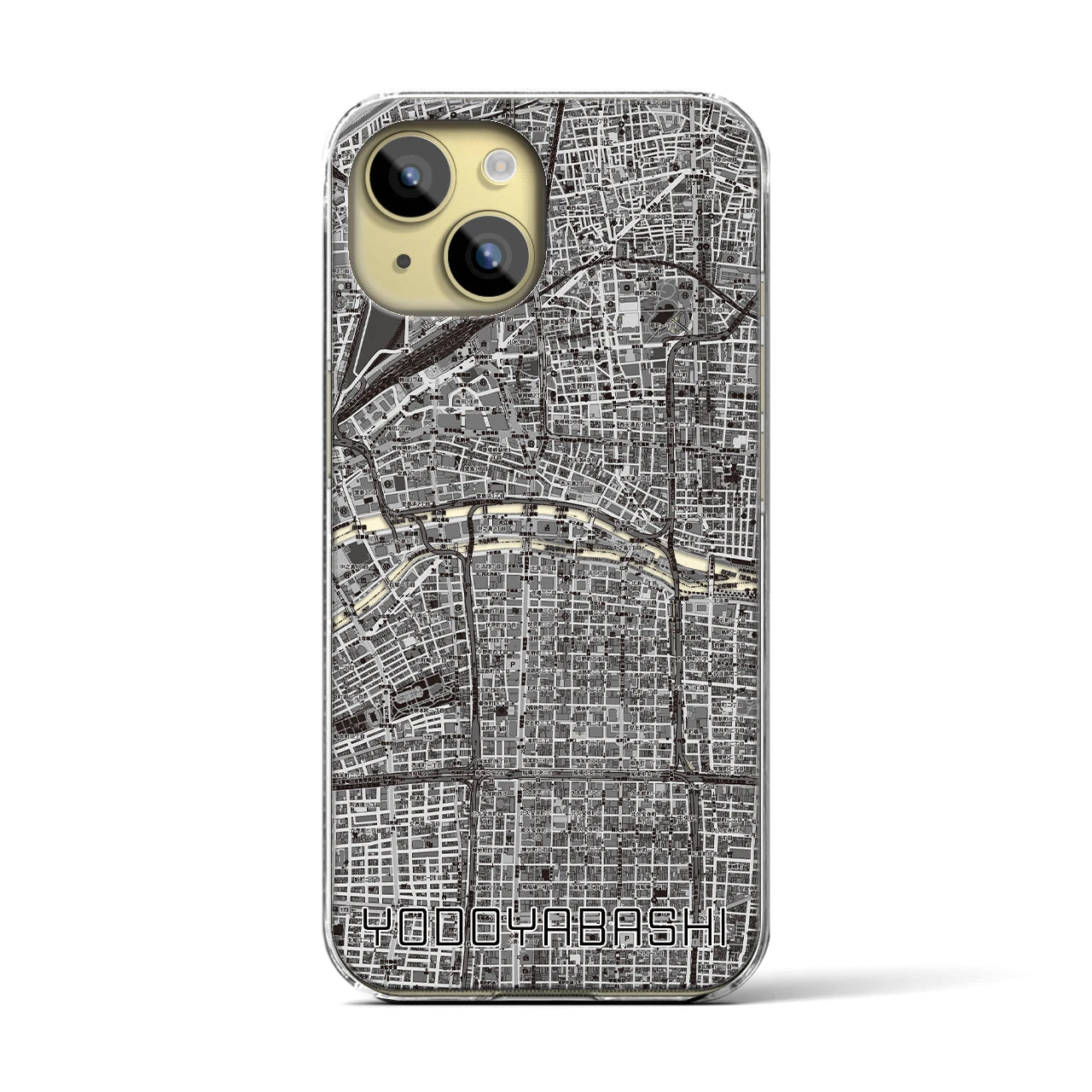 【淀屋橋(大阪府)】地図柄iPhoneケース(クリアタイプ)