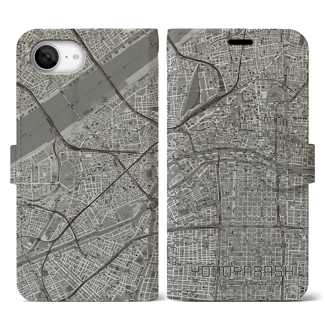 【淀屋橋(大阪府)】地図柄iPhoneケース(手帳タイプ)