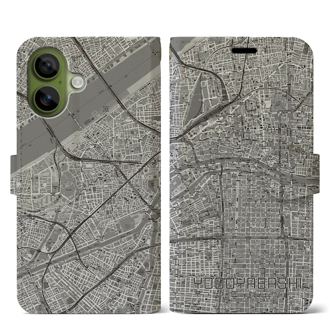 【淀屋橋(大阪府)】地図柄iPhoneケース(手帳タイプ)