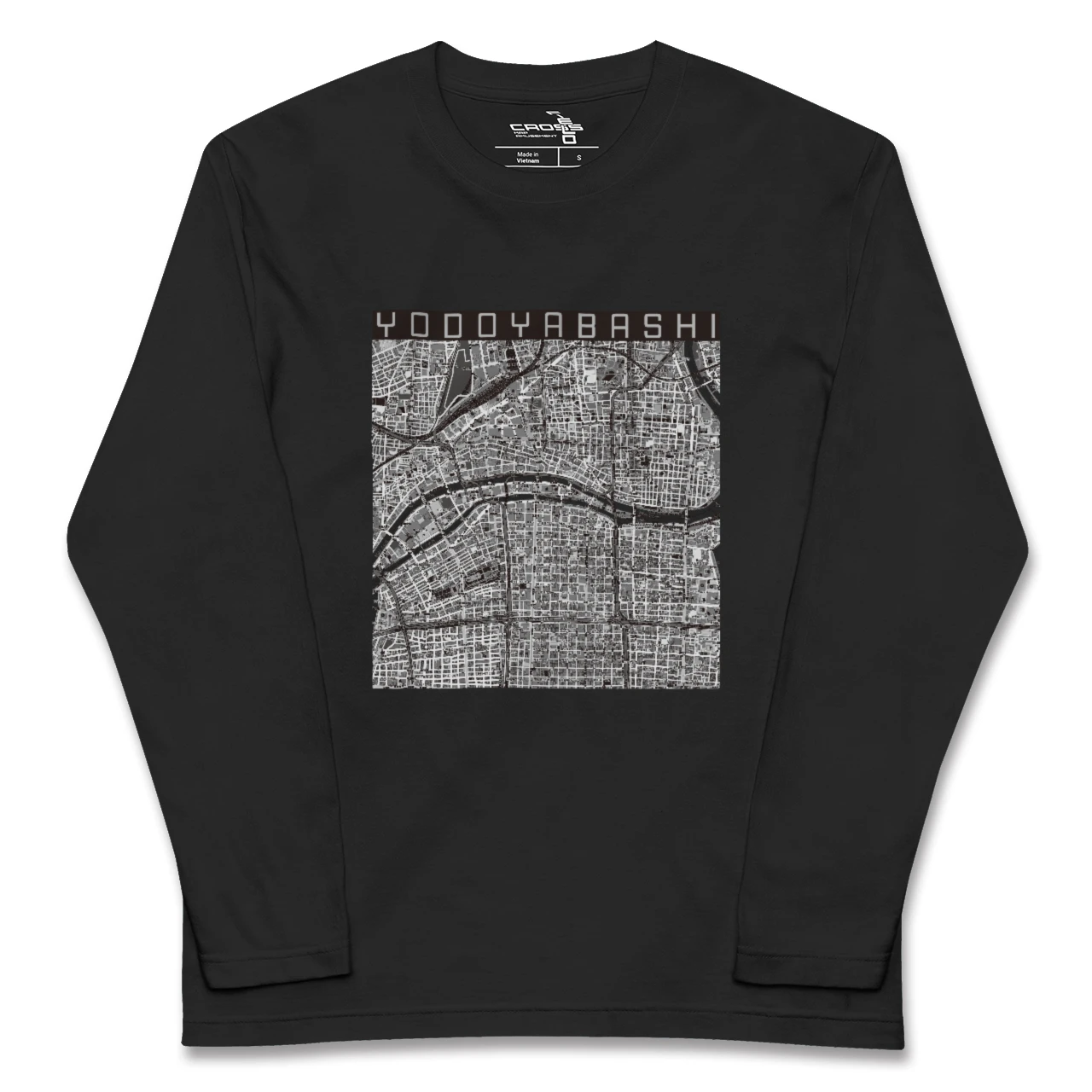 【淀屋橋(大阪府)】地図柄ロングスリーブTシャツ