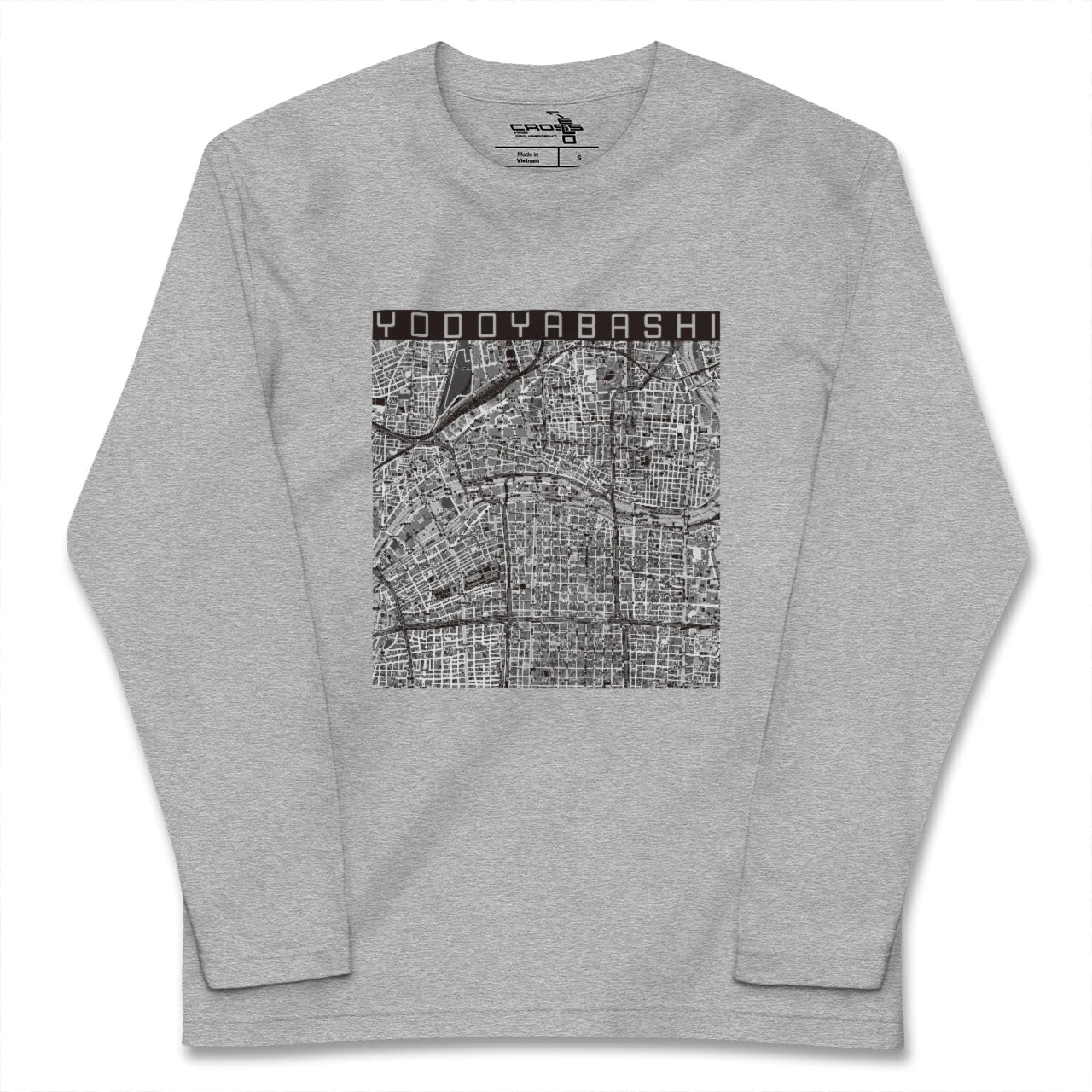 【淀屋橋(大阪府)】地図柄ロングスリーブTシャツ
