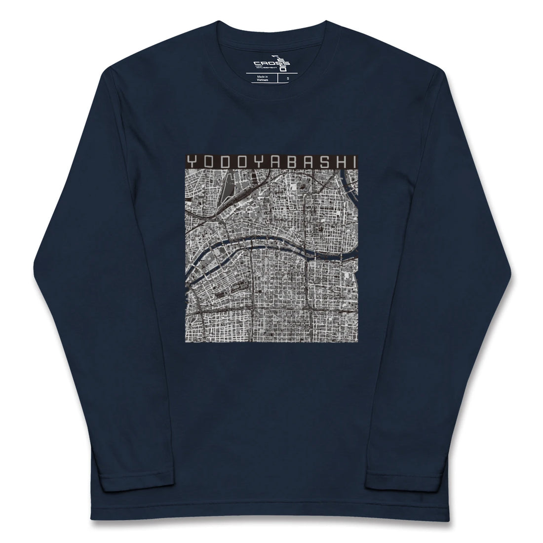 【淀屋橋(大阪府)】地図柄ロングスリーブTシャツ