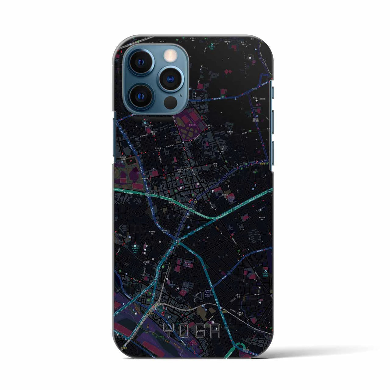 【用賀(東京都)】地図柄iPhoneケース(バックカバータイプ)