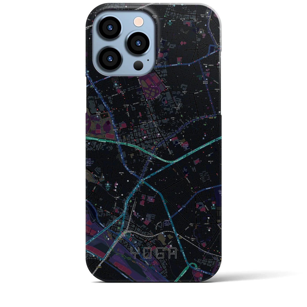 【用賀(東京都)】地図柄iPhoneケース(バックカバータイプ)