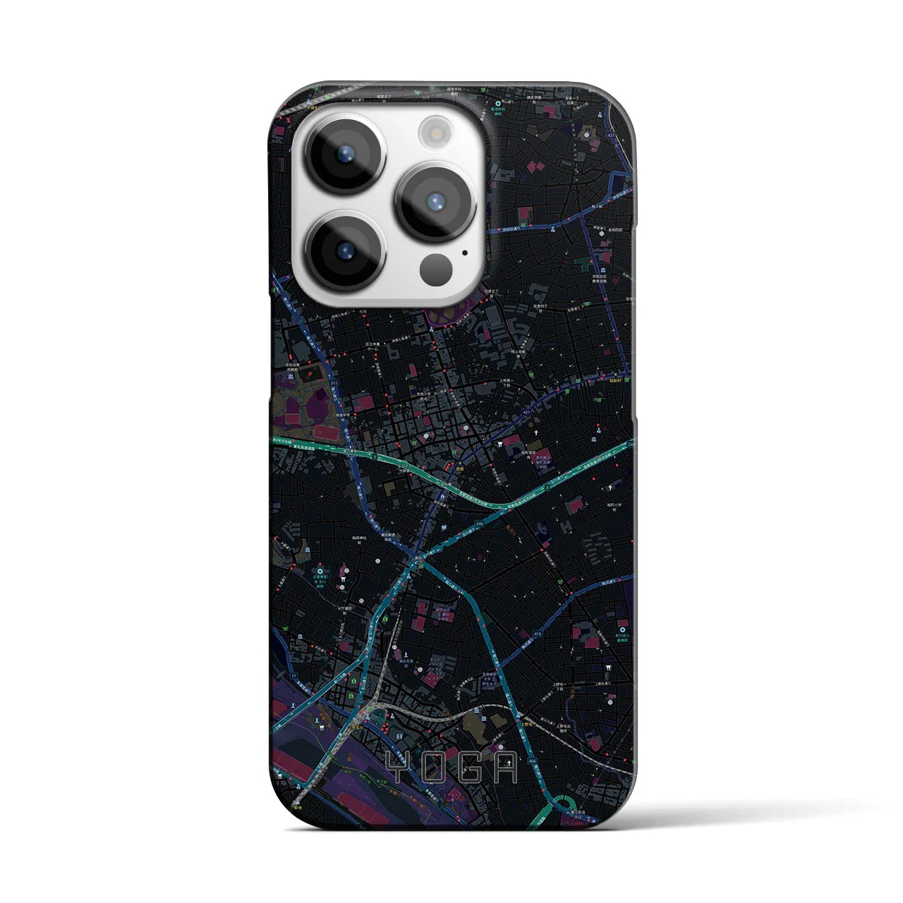 【用賀(東京都)】地図柄iPhoneケース(バックカバータイプ)