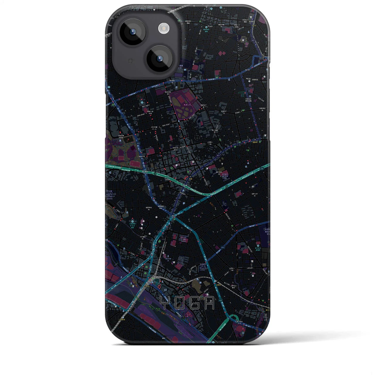 【用賀(東京都)】地図柄iPhoneケース(バックカバータイプ)