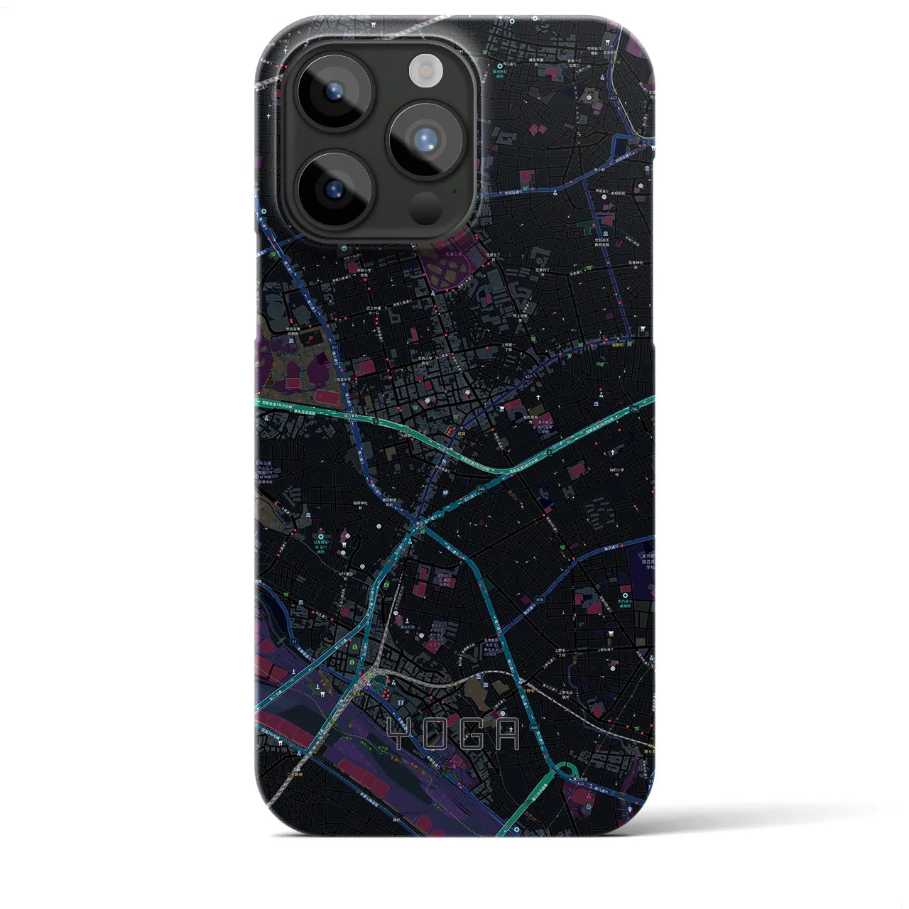 【用賀(東京都)】地図柄iPhoneケース(バックカバータイプ)