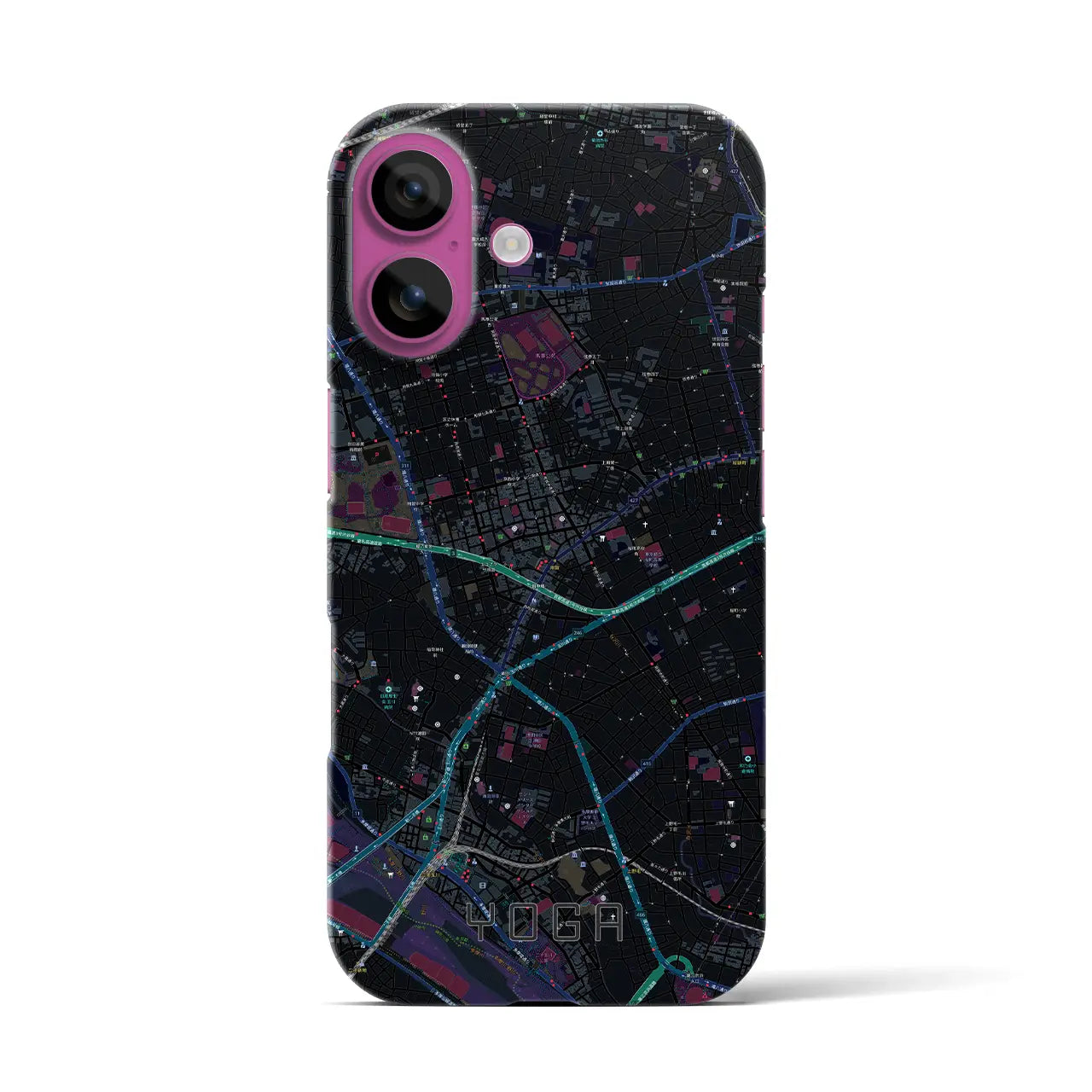 【用賀(東京都)】地図柄iPhoneケース(バックカバータイプ)