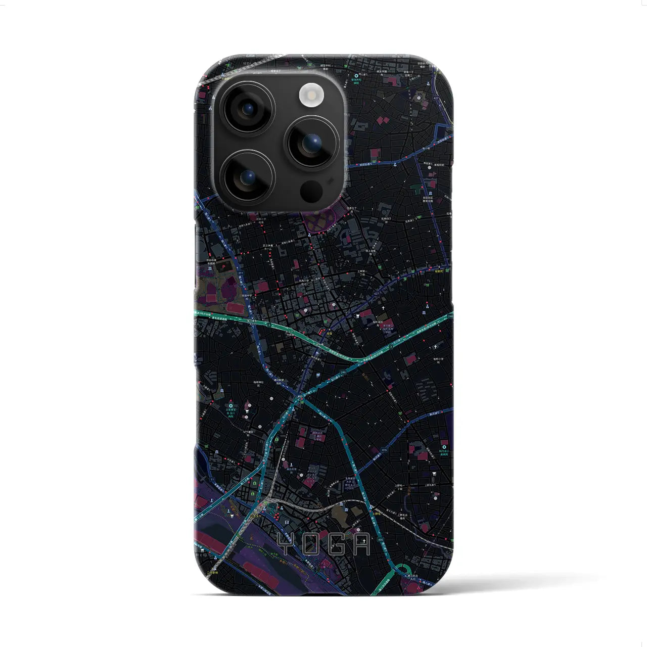 【用賀(東京都)】地図柄iPhoneケース(バックカバータイプ)