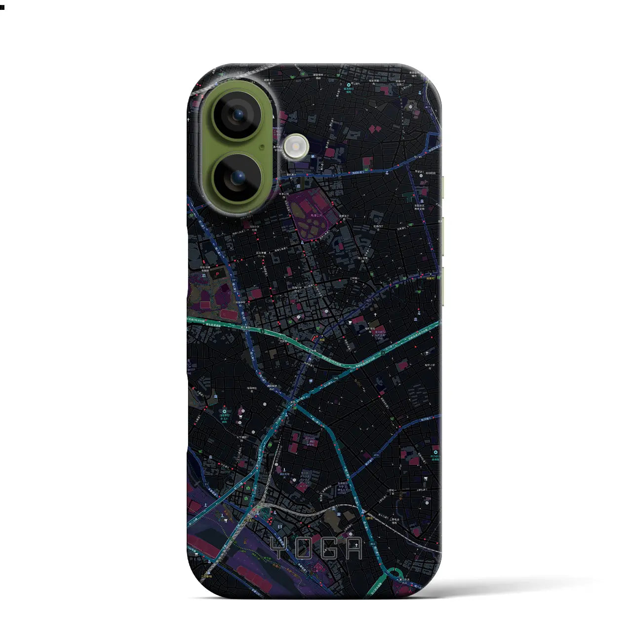 【用賀(東京都)】地図柄iPhoneケース(バックカバータイプ)