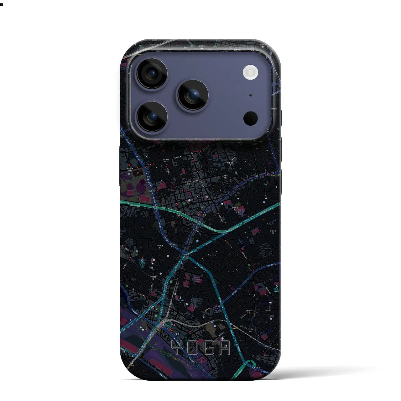 【用賀(東京都)】地図柄iPhoneケース(バックカバータイプ)