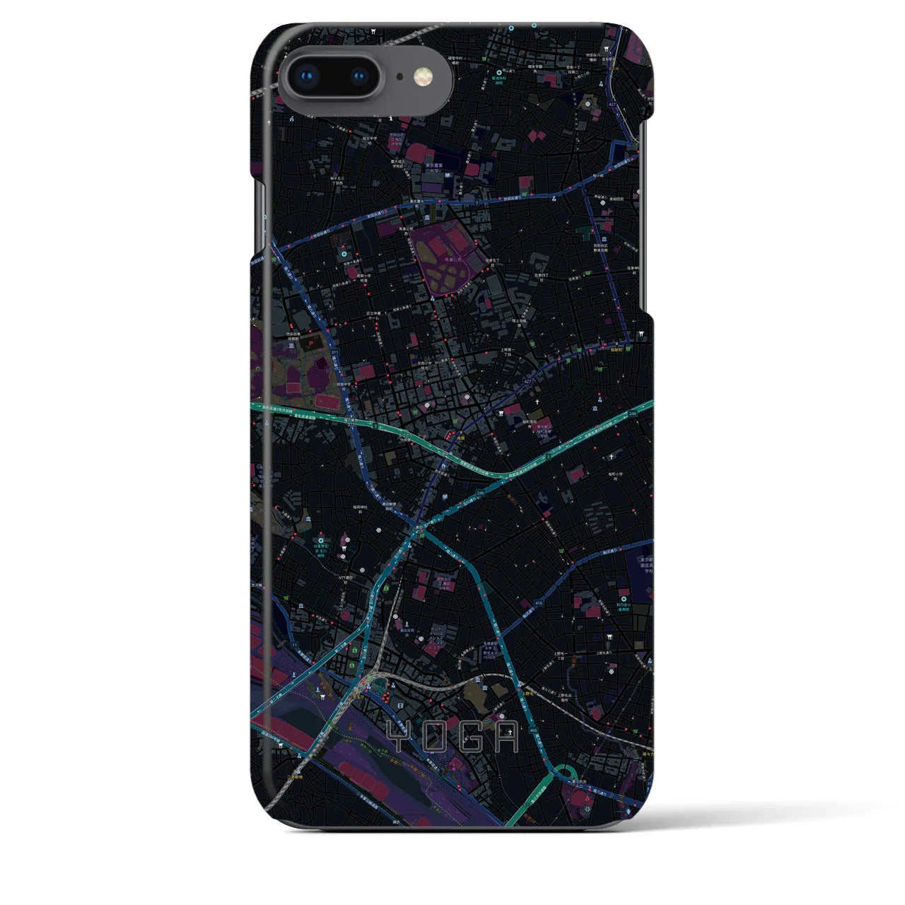 【用賀(東京都)】地図柄iPhoneケース(バックカバータイプ)