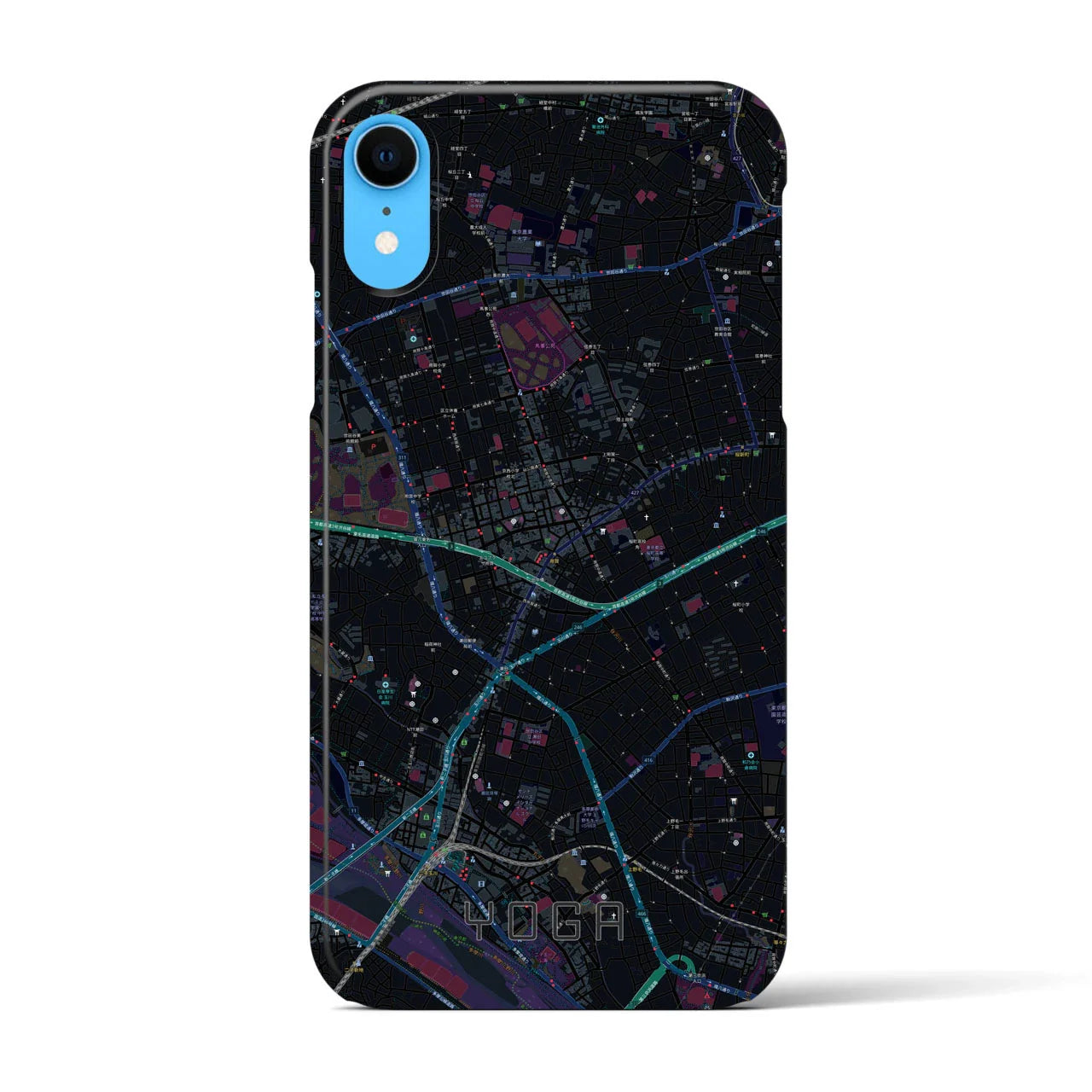 【用賀(東京都)】地図柄iPhoneケース(バックカバータイプ)