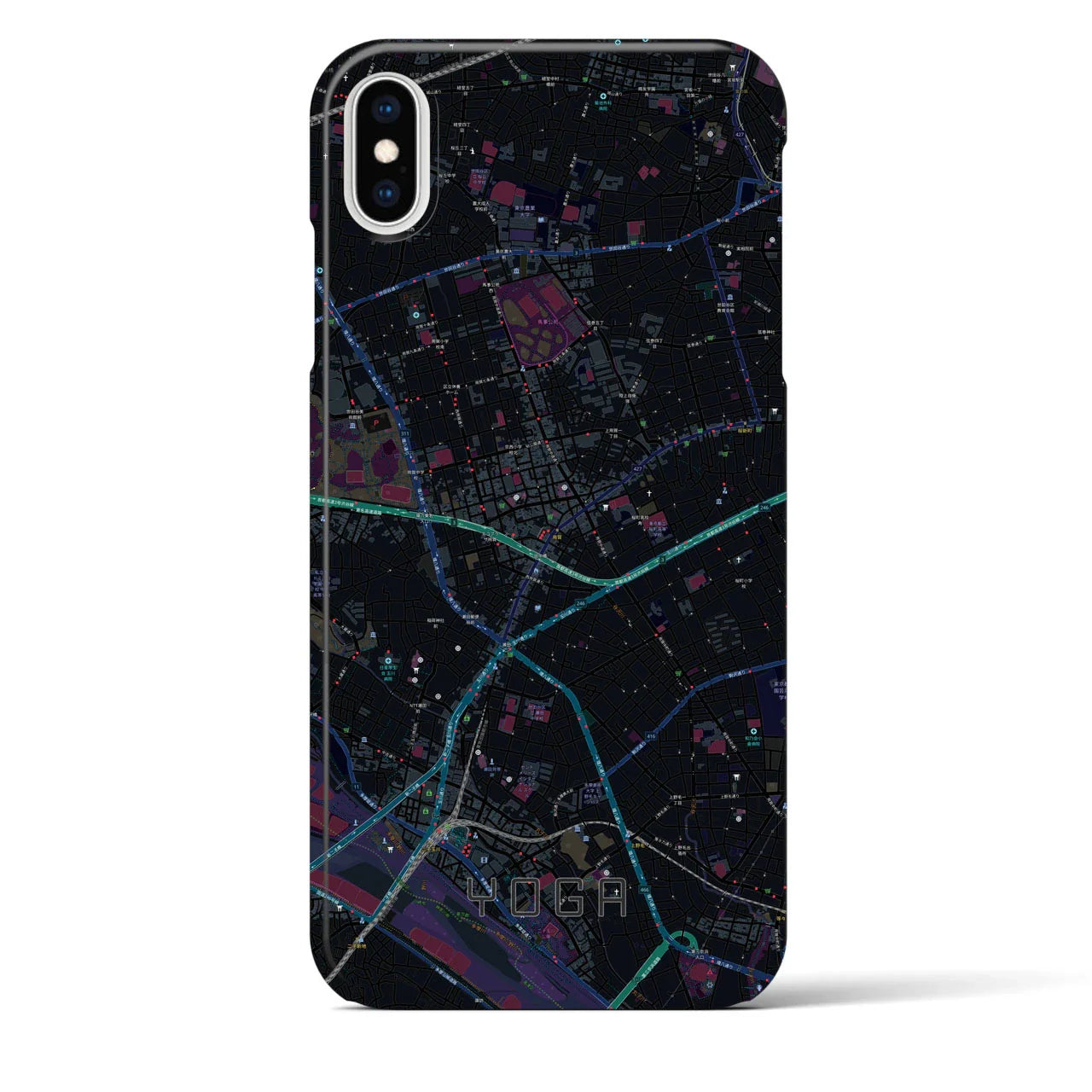 【用賀(東京都)】地図柄iPhoneケース(バックカバータイプ)
