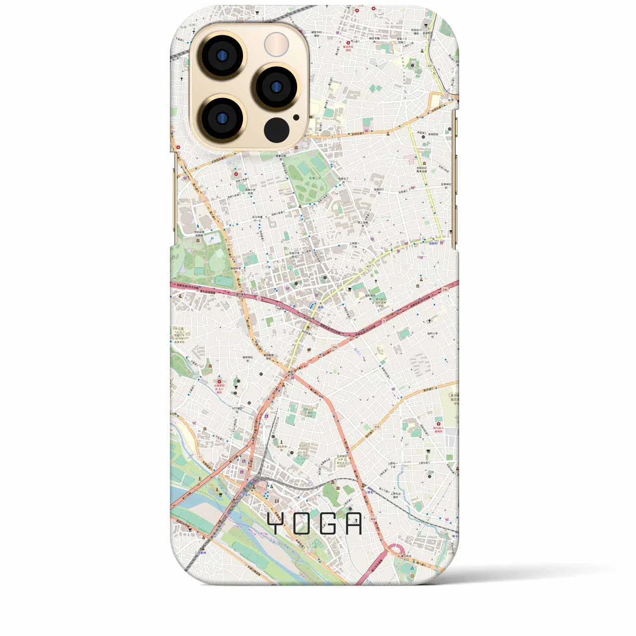 【用賀(東京都)】地図柄iPhoneケース(バックカバータイプ)