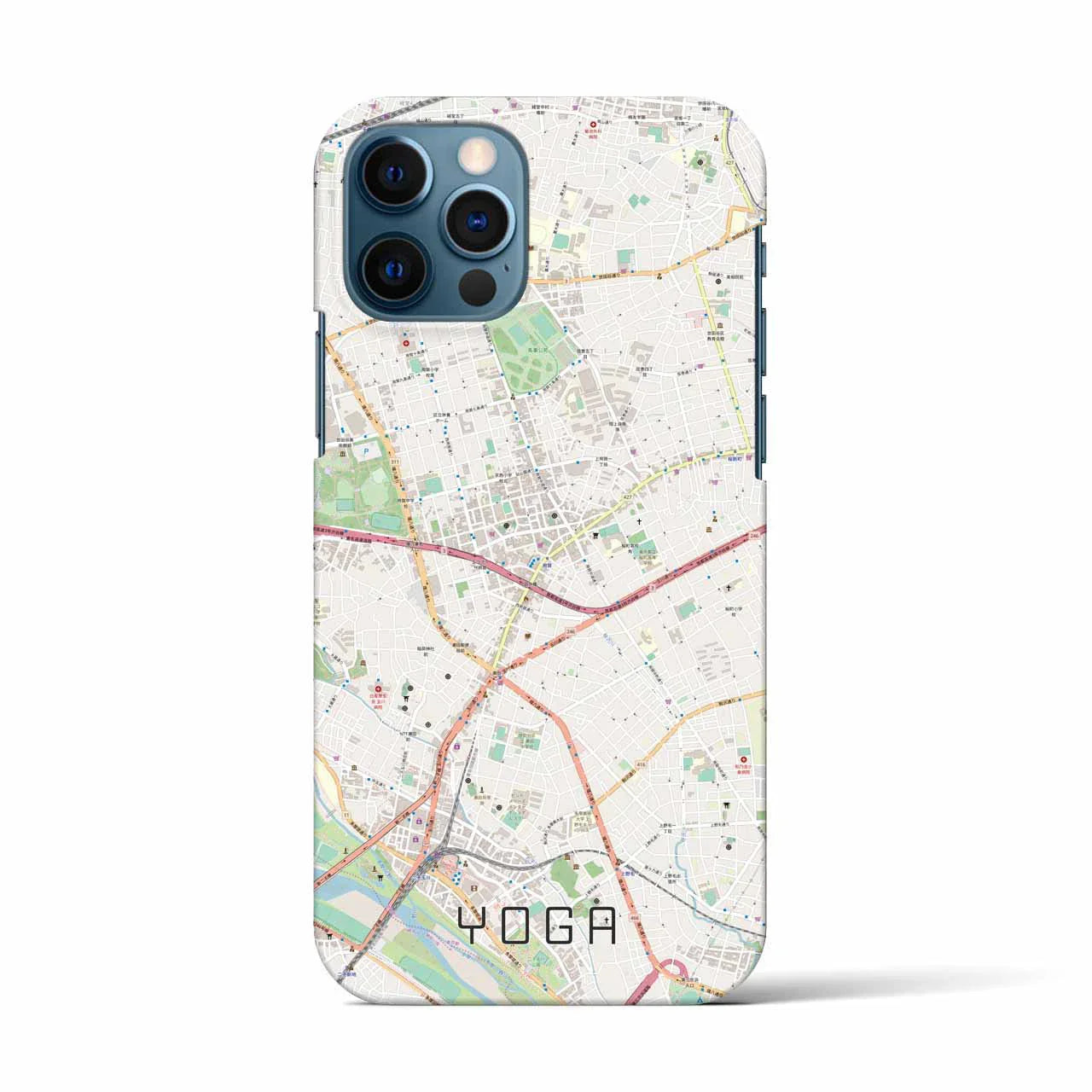 【用賀(東京都)】地図柄iPhoneケース(バックカバータイプ)